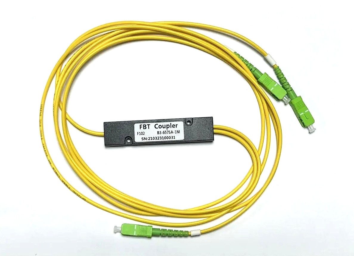 FBT 1х2 50/50 G.657A 3 мм 1 м разветвитель сплавной, корпус, оконцованный SC/APC