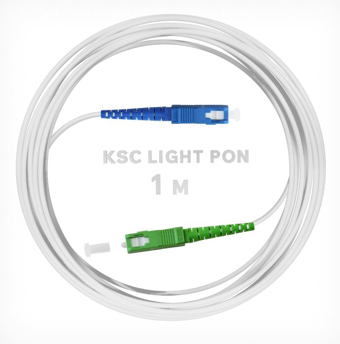 LIGHT PON Патч-корд оптический SC/APC-SC/UPC SM G.657A1 (9/125) Simplex 2.0 мм LSZH - 1 м