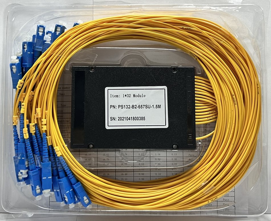 PLC 1х32 G.657А 2,0 мм 1,5 м разветвитель планарный корпусный оконцованный SC/UPC