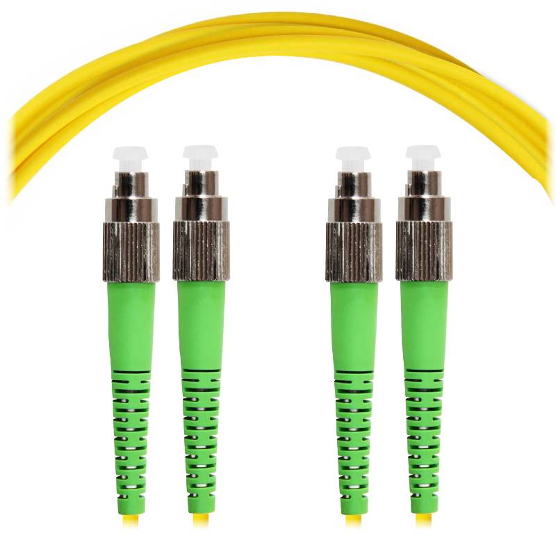 Патч-корд оптический FC/APC-FC/APC SM G.652D (9/125) Duplex 3.0 мм. LSZH - 15 м.