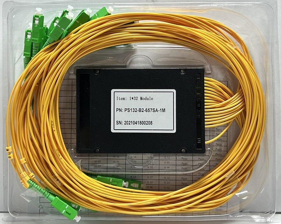 PLC 1х32 G.657А 3,0 мм 1,5 м разветвитель планарный корпусный оконцованный SC/APC