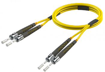 Патч-корд оптический ST/UPC-ST/UPC SM G.652D (9/125) Duplex 3,0 мм. LSZH - 1,0 м.