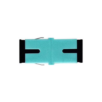 Адаптер оптический SC OM3 Simplex аква без фланца