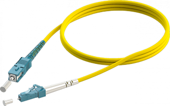 Патч-корд оптический LC/UPC-SC/UPC SM G.652D (9/125) Simplex 3,0 мм. LSZH - 1,0 м.