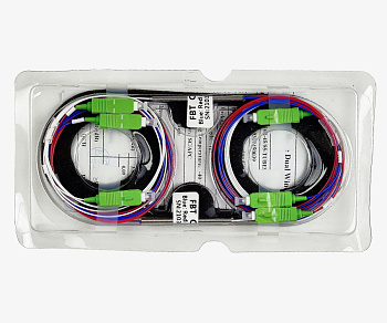 FBT 1х2 50/50 G.657A 0,9 мм 1 м разветвитель сплавной, гильза, оконцованный SC/APC
