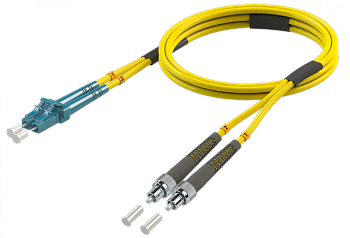 Патч-корд оптический FC/UPC-LC/UPC SM G.652D (9/125) Duplex 3,0 мм. LSZH - 1,0 м.