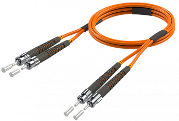 Патч-корд оптический ST/UPC-ST/UPC MM OM2 (50/125) Duplex 3,0 мм., LSZH - 1,0 м.