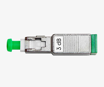 Аттенюатор оптический SC/APC FM коннектор-розетка фиксированный 3 дБ (3 dB)