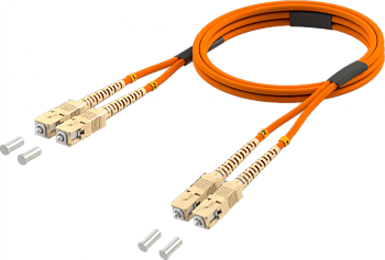 Патч-корд оптический SC/UPC-SC/UPC MM OM2 (50/125) Duplex 3,0 мм, LSZH - 1,0 м.
