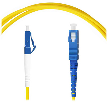 Патч-корд оптический LC/UPC-SC/UPC SM G.652D (9/125) Simplex 3.0 мм LSZH - 5 м
