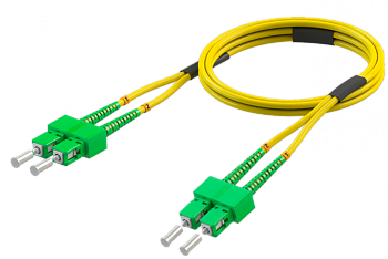 Патч-корд оптический SC/APC-SC/APC SM G.652D (9/125) Duplex 3,0 мм. LSZH - 1,0 м.