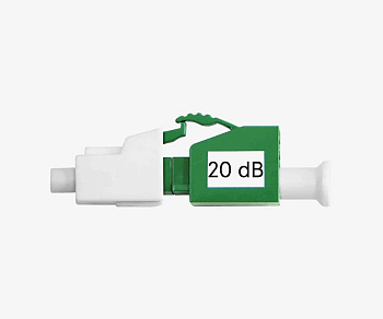 Аттенюатор оптический LC/APC FM коннектор-розетка фиксированный 20 дБ (20 dB)