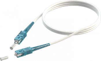 Патч-корд оптический SC/UPC-SC/UPC SM (9/125) G.657A1 Simplex 3,0 мм. LSZH - 1,0 м.